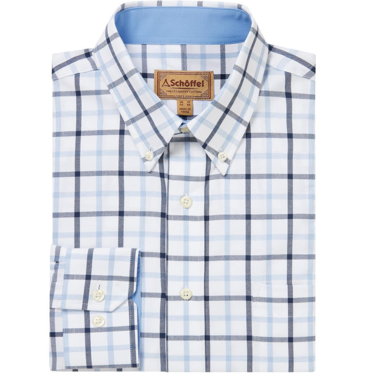 Schoffel - Brancaster Checked Classic Shirt - Colour: Imperial Blue