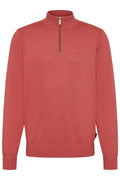 Bugatti - Fine Cotton 1/4 Zip Pullover - Colour: Coral