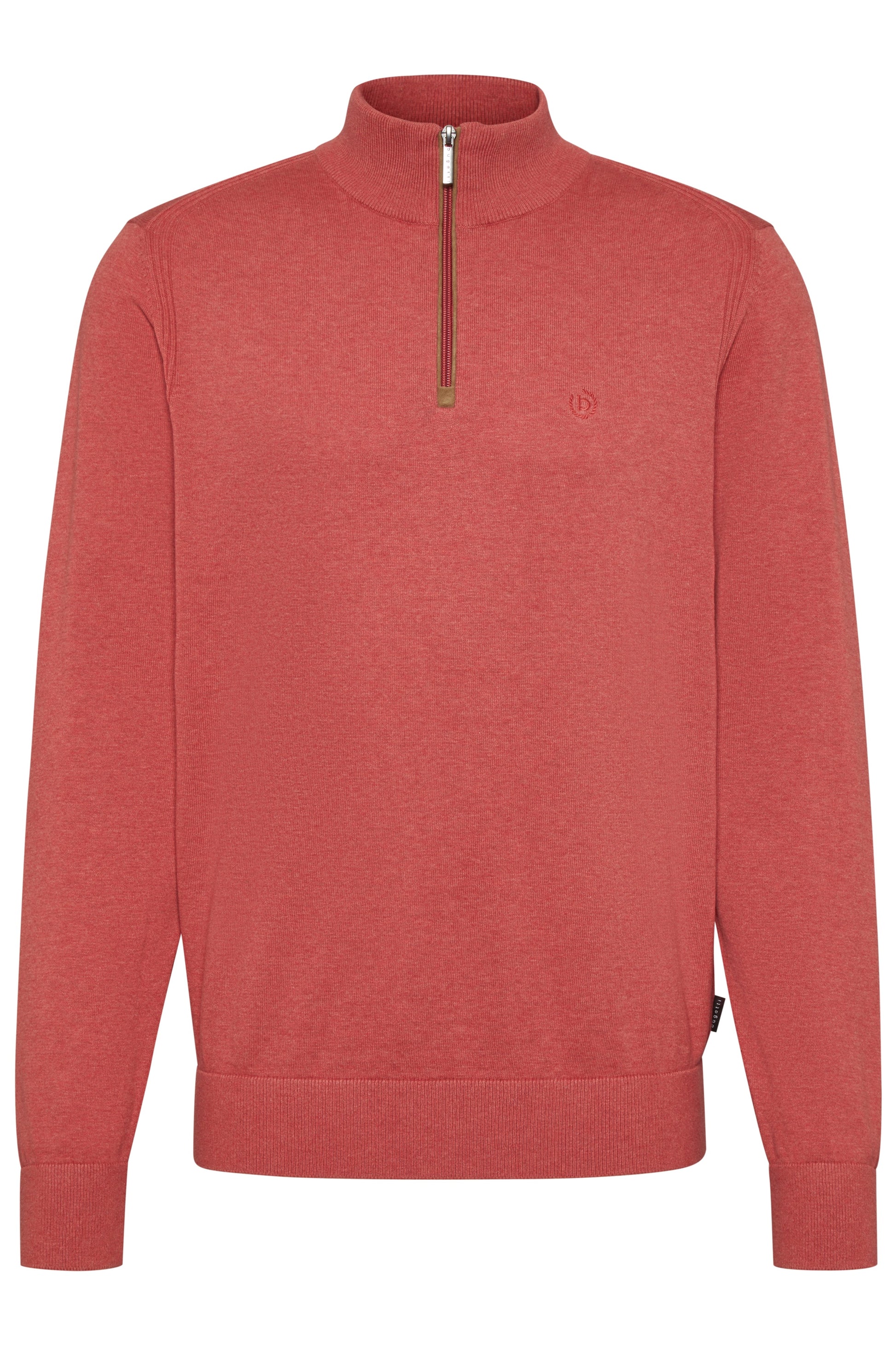 Bugatti - Fine Cotton 1/4 Zip Pullover - Colour: Coral