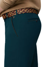 Meyer New York 2-5617 chinos in Petrol – detail view