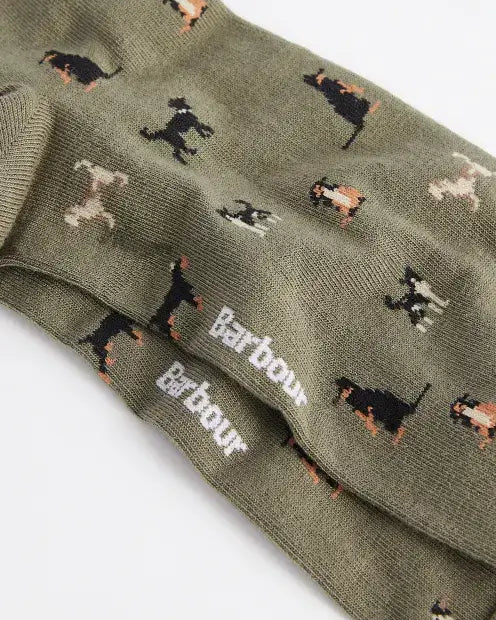 Barbour Mavin dog socks, knitted motif detail