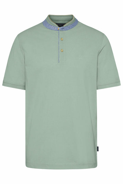 Bugatti - Stand Collar Polo Shirt - Colour: Green