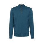 Bugatti - Fine Cotton Cashmere 1/4 Zip Pullover - Colour: Storm Blue