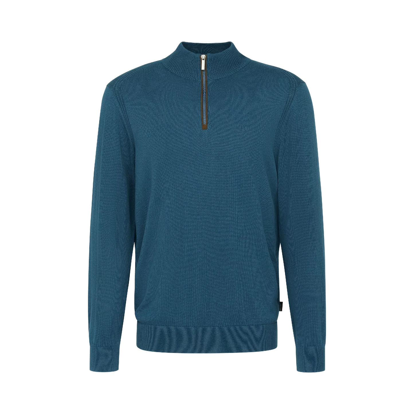 Bugatti - Fine Cotton Cashmere 1/4 Zip Pullover - Colour: Storm Blue