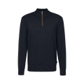 Bugatti - Fine Cotton Cashmere 1/4 Zip Pullover - Colour: Navy
