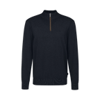 Bugatti - Fine Cotton Cashmere 1/4 Zip Pullover - Colour: Navy