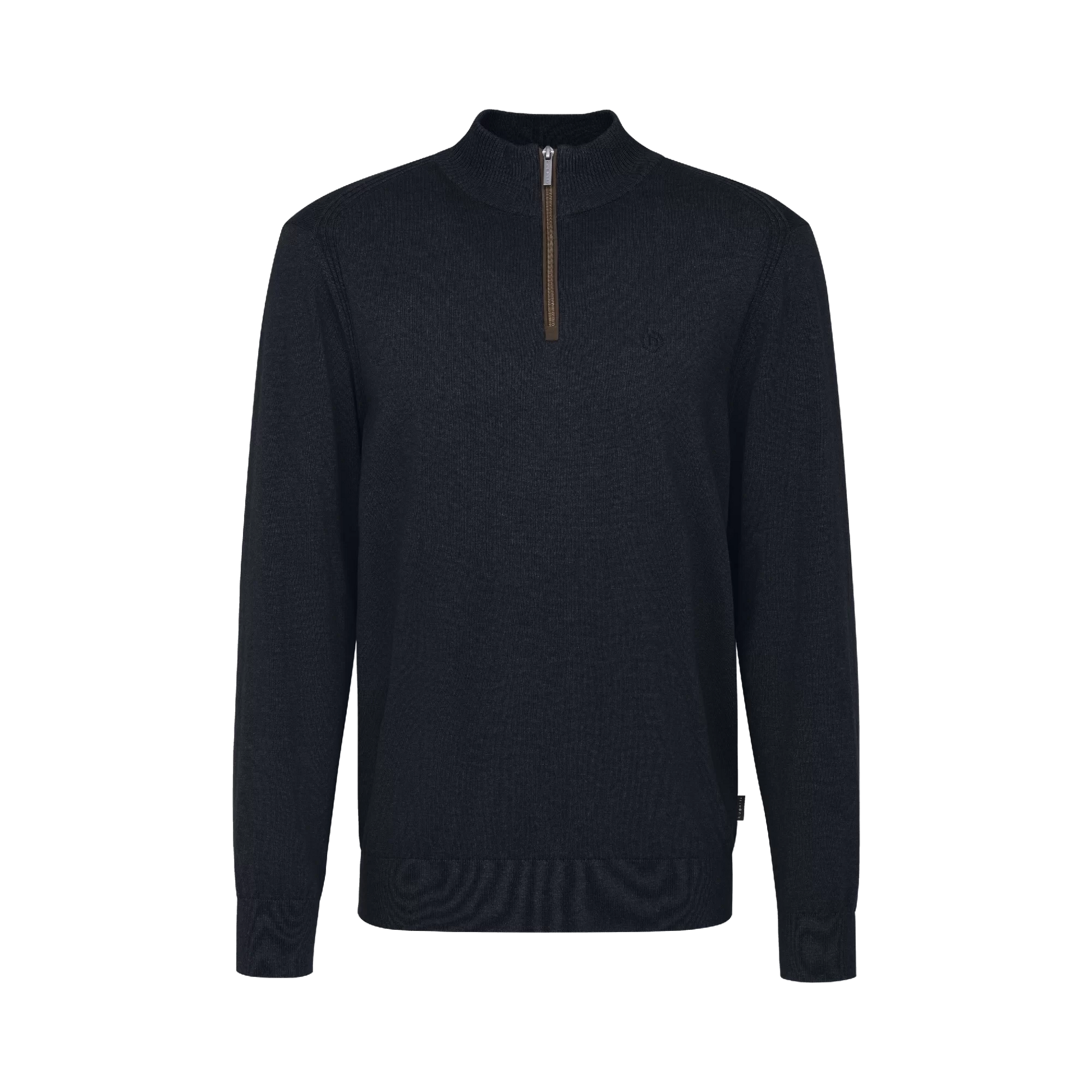 Bugatti - Fine Cotton Cashmere 1/4 Zip Pullover - Colour: Navy