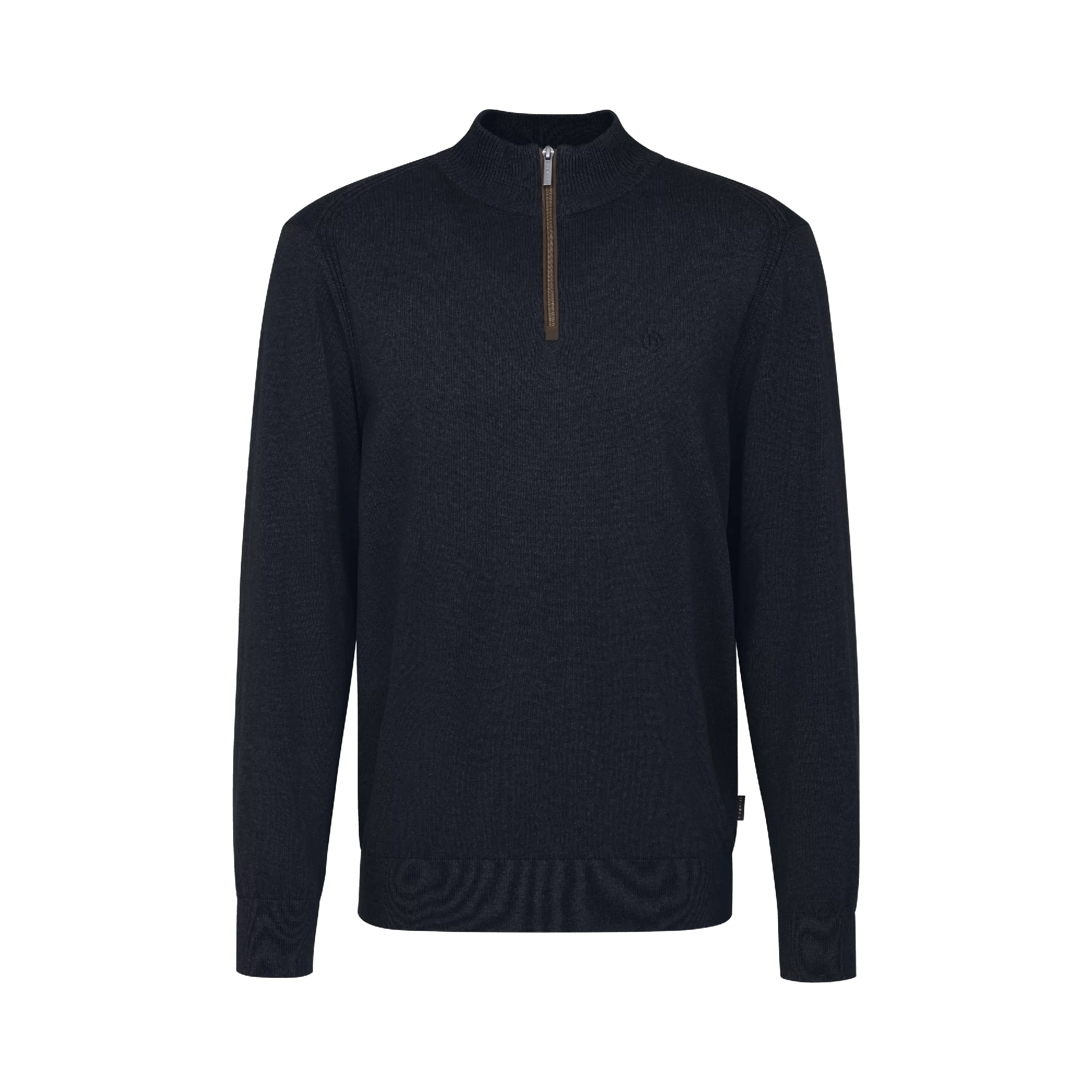 Bugatti - Fine Cotton Cashmere 1/4 Zip Pullover - Colour: Navy