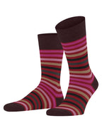 Falke - Tinted Stripe Cotton Socks - Colour: Ingle