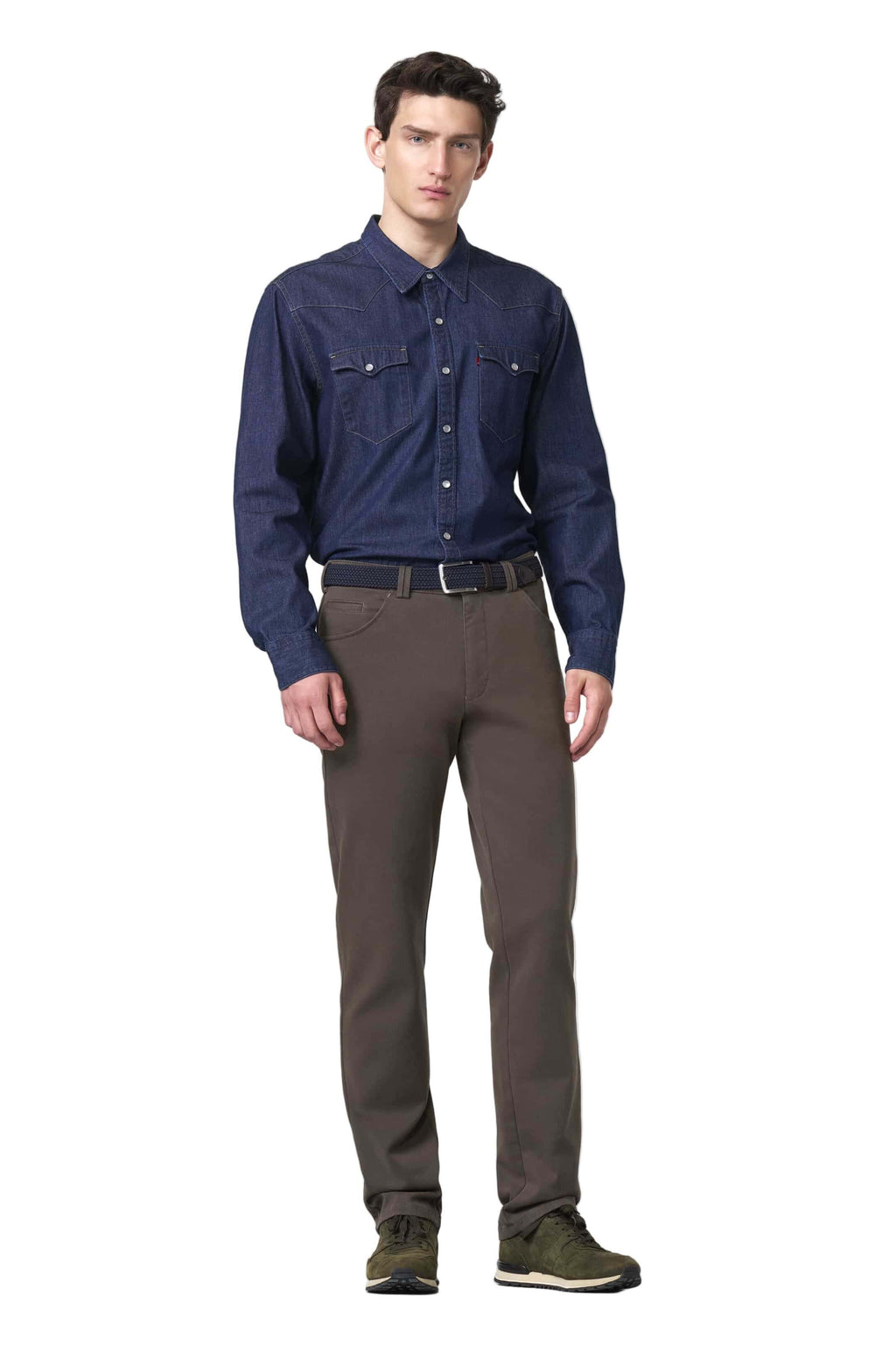 Meyer Roma Twill Chino – Cocoa – Full Length View