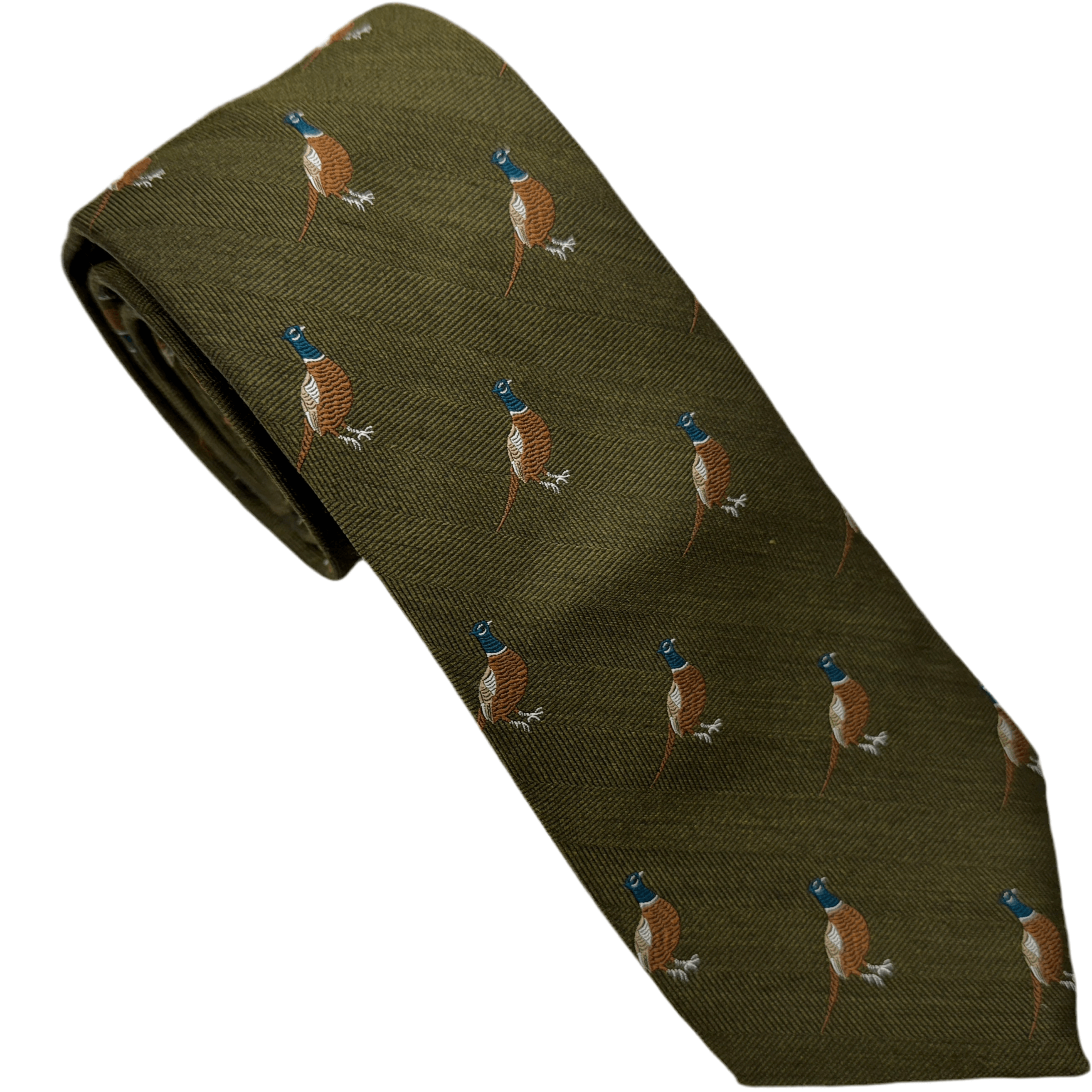 Wool and Silk Standing Pheasant Tie