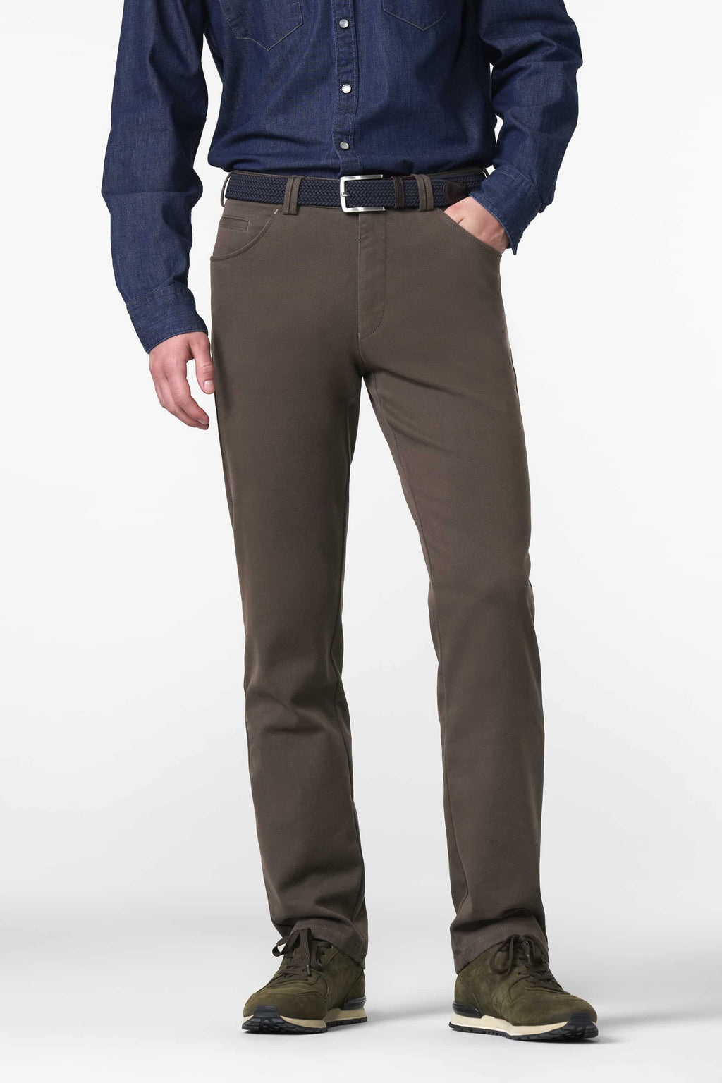 Meyer Roma Twill Chino – Cocoa – Front View