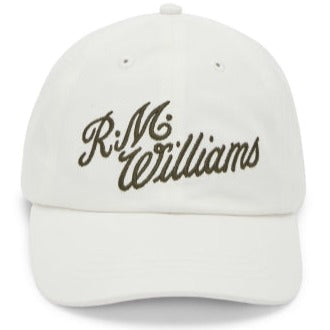 R M Williams - Script Cap Logo Cap - Colour: Ecru