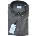 Miguel Bellido cotton twill shirt in Brown Twill – front view