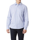 R.M.Williams Brunswick Twill Check Shirt in White Blue