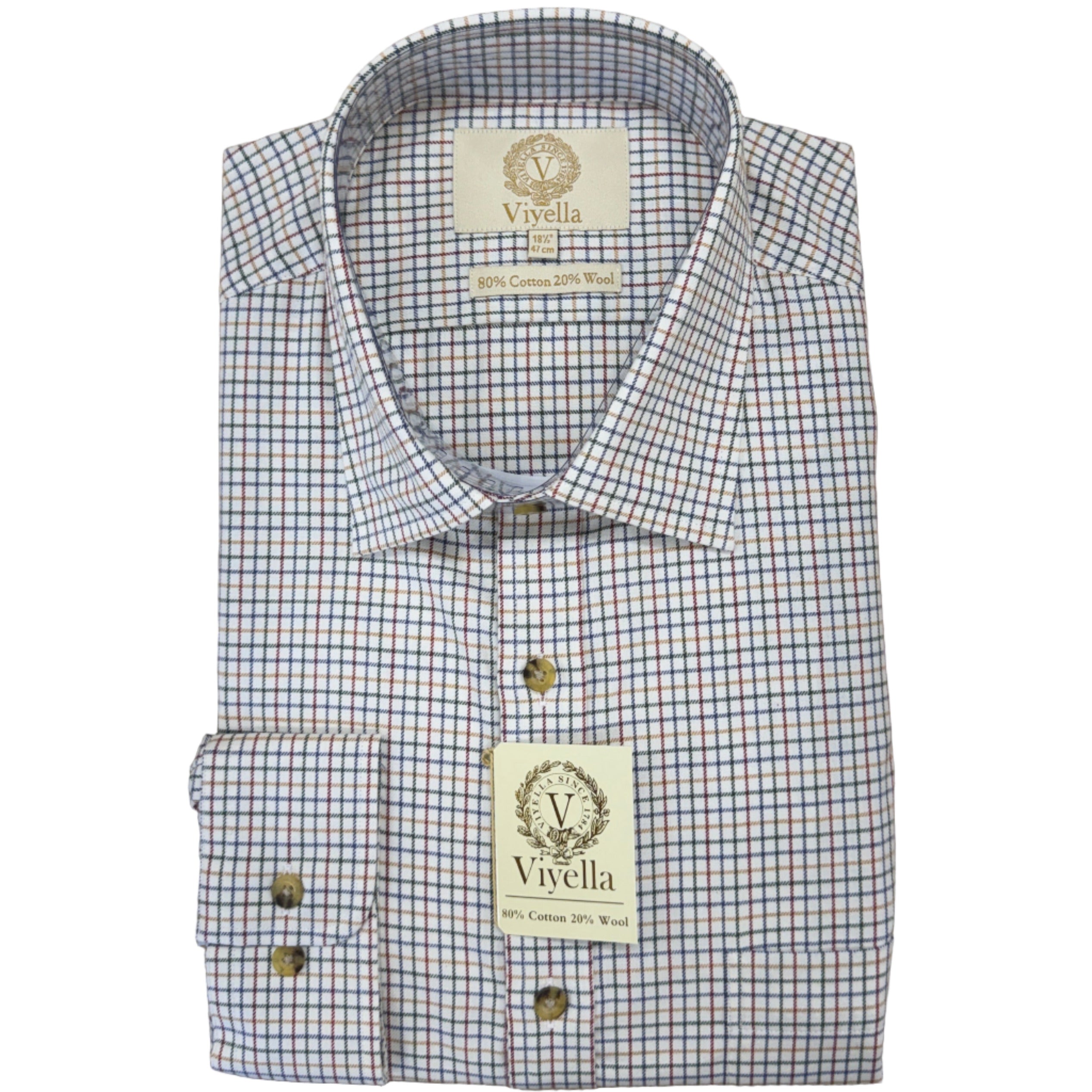 Micro Tattersall Shirt | 80% Cotton 20% Wool