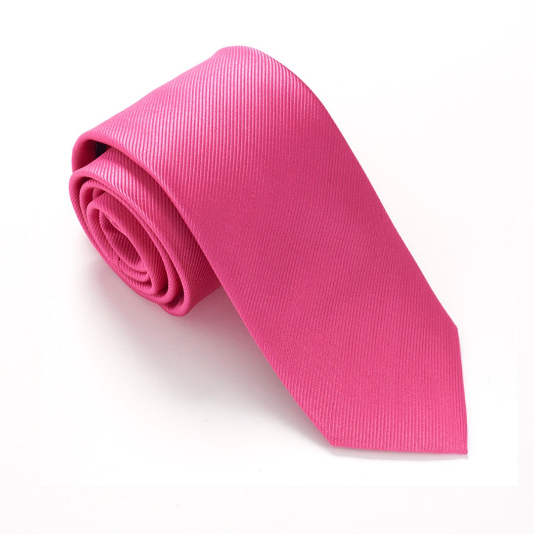 Plain Ribbed Silk Tie