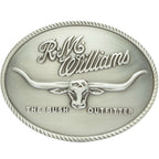 R M Williams - Logo Buckle - Colour: Brushed Nickel