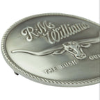 R M Williams - Logo Buckle - Colour: Brushed Nickel