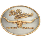 R M Williams - Logo Buckle - Colour: Brushed Nickel