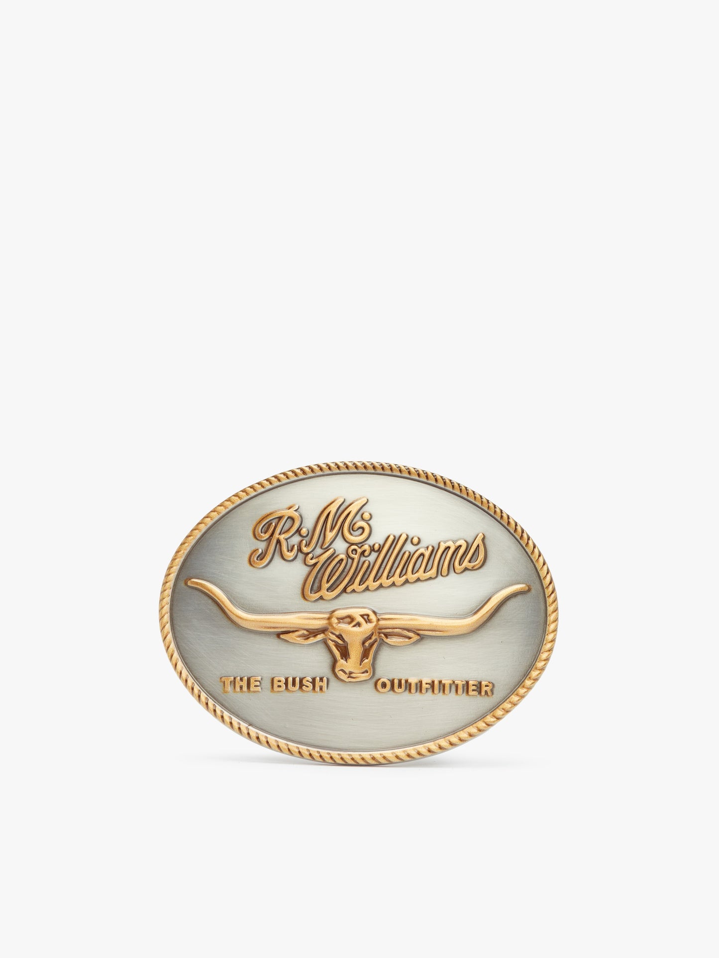 R M Williams - Logo Buckle - Colour: Brushed Nickel