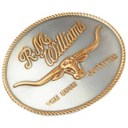 R M Williams - Logo Buckle - Colour: Brushed Nickel