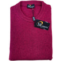 Massoti Lambswool Crew Neck Pullover in Raspberry – front view