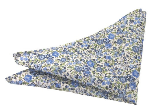 Van Buck - Pocket Square Made of Liberty Fabric | Emma & Georgina - Colour: Emma & Georgina Green