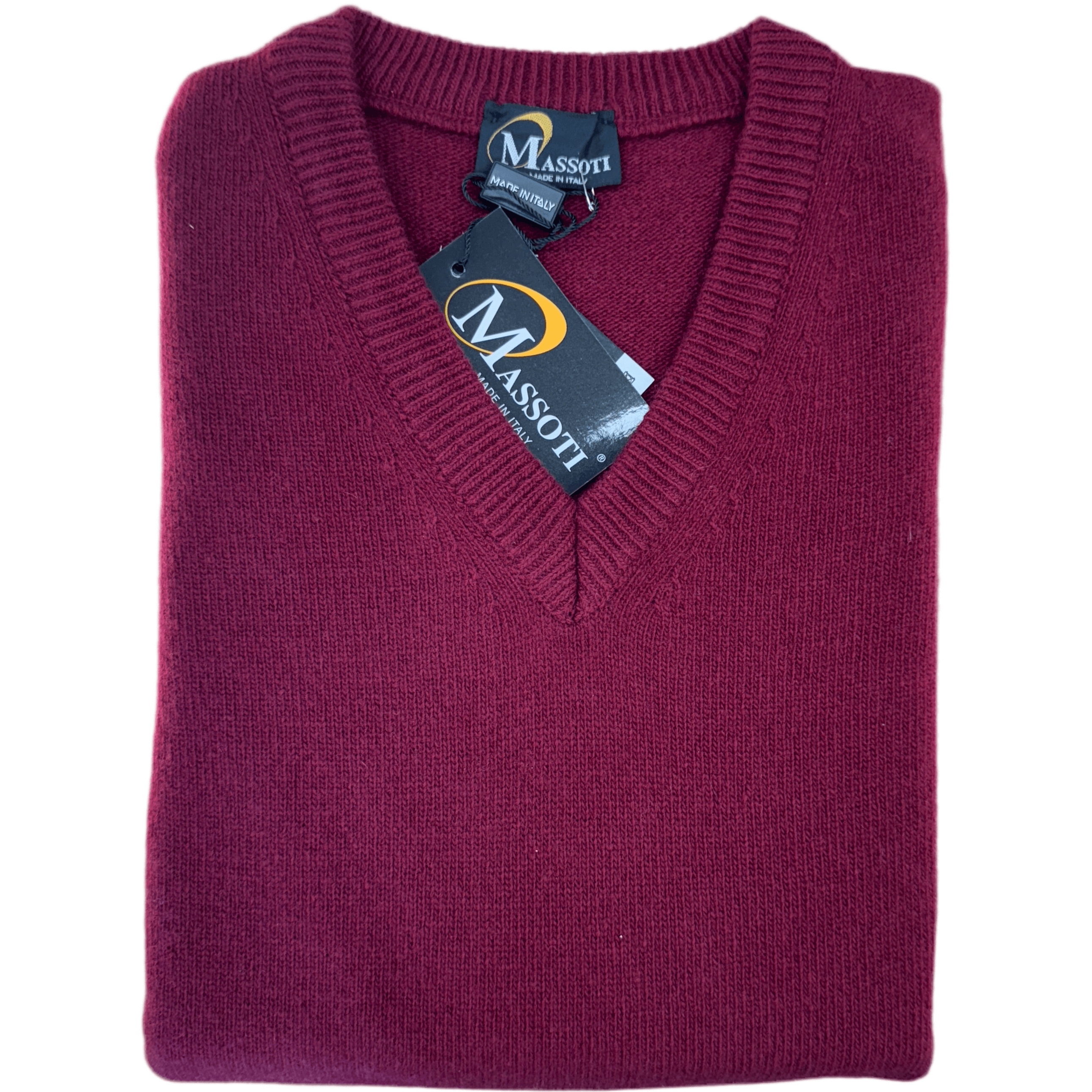 Massoti - Lambswool Pullover - Colour: Burgundy