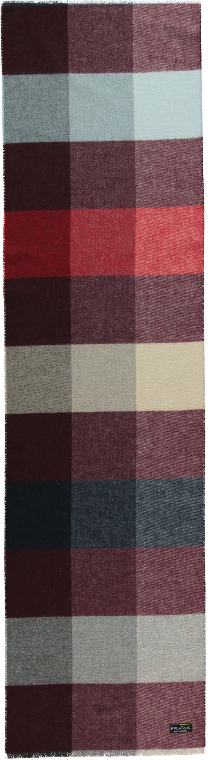 Fraas - Block Check Scarf - Colour: Grey Multi