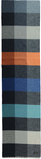 Fraas - Block Check Scarf - Colour: Grey Multi