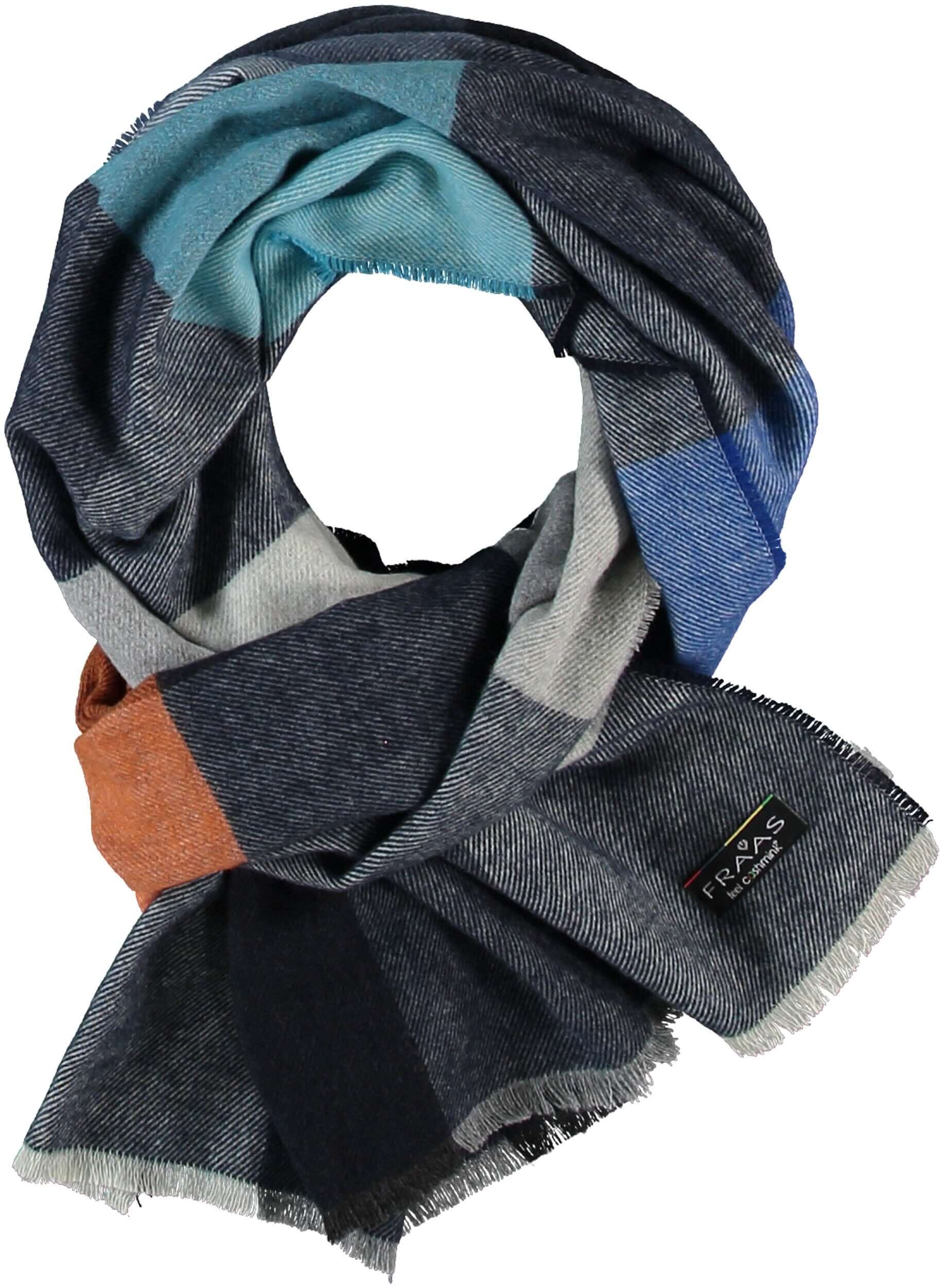 Fraas - Block Check Scarf - Colour: Grey Multi