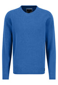 Fynch Hatton - Crew Neck Pullover | Cotton - Colour: Bright Ocean