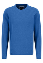 Fynch Hatton - Crew Neck Pullover | Cotton - Colour: Bright Ocean