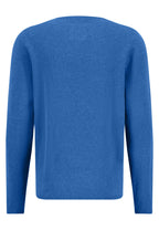 Fynch Hatton - Crew Neck Pullover | Cotton - Colour: Bright Ocean