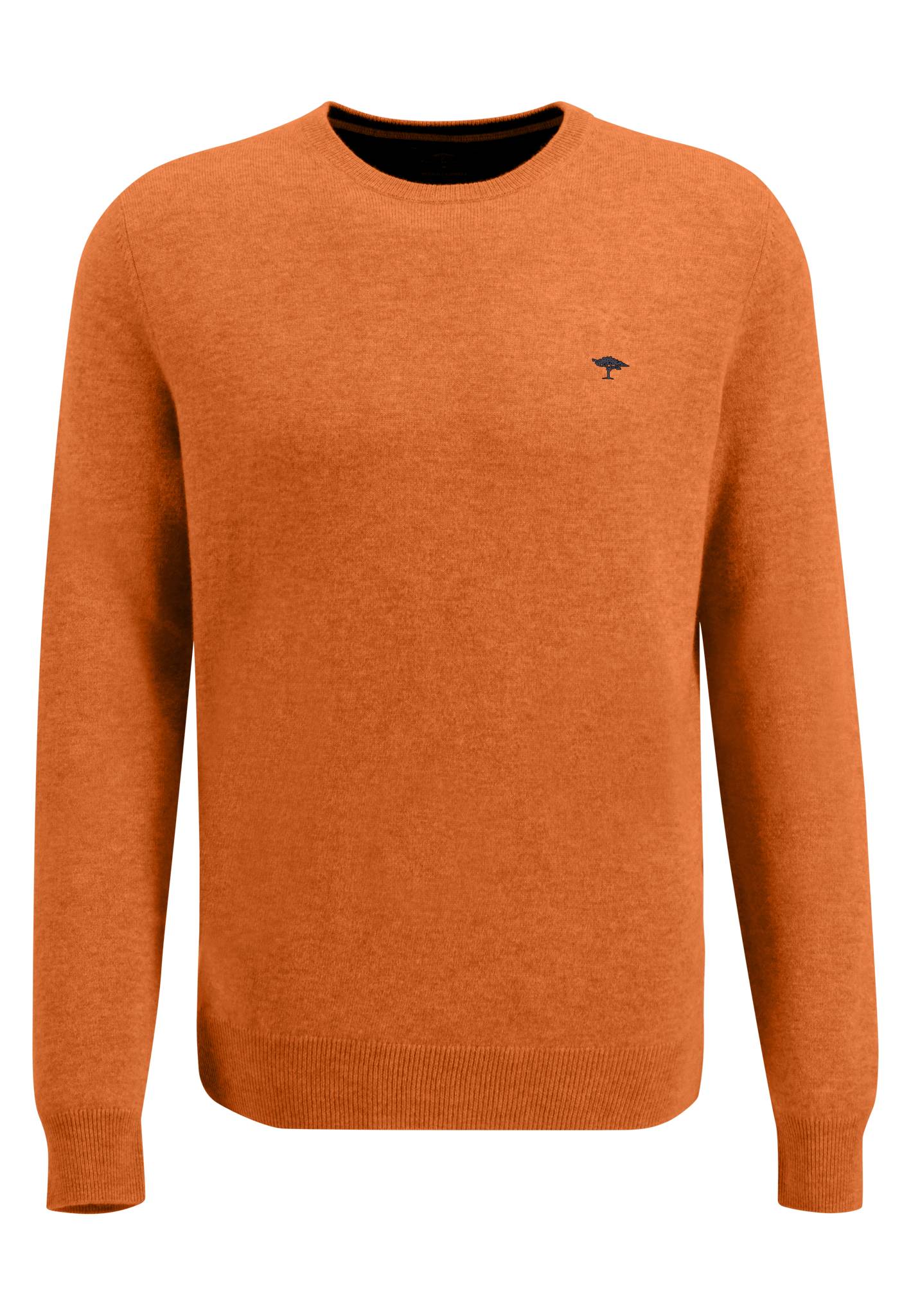 Fynch Hatton - Merino Cashmere Crew Neck Pullover - Colour: Pumpkin