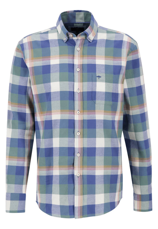 Fynch Hatton - Checked Shirt Button Down Collar - Size: Small