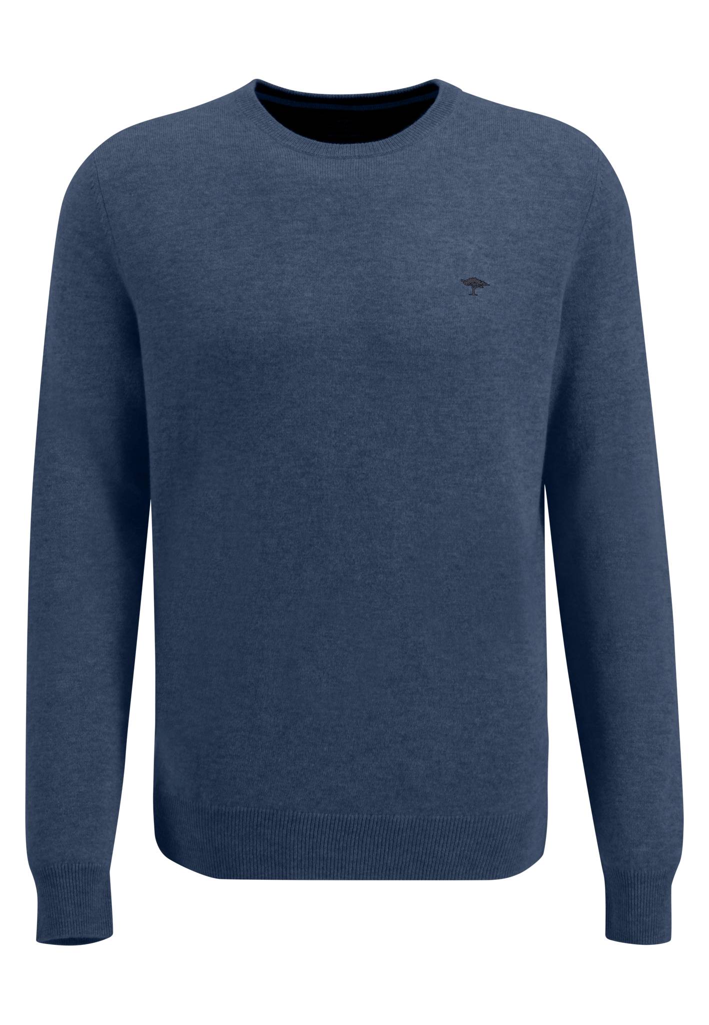 Fynch Hatton - Merino Cashmere Crew Neck Pullover - Colour: Night