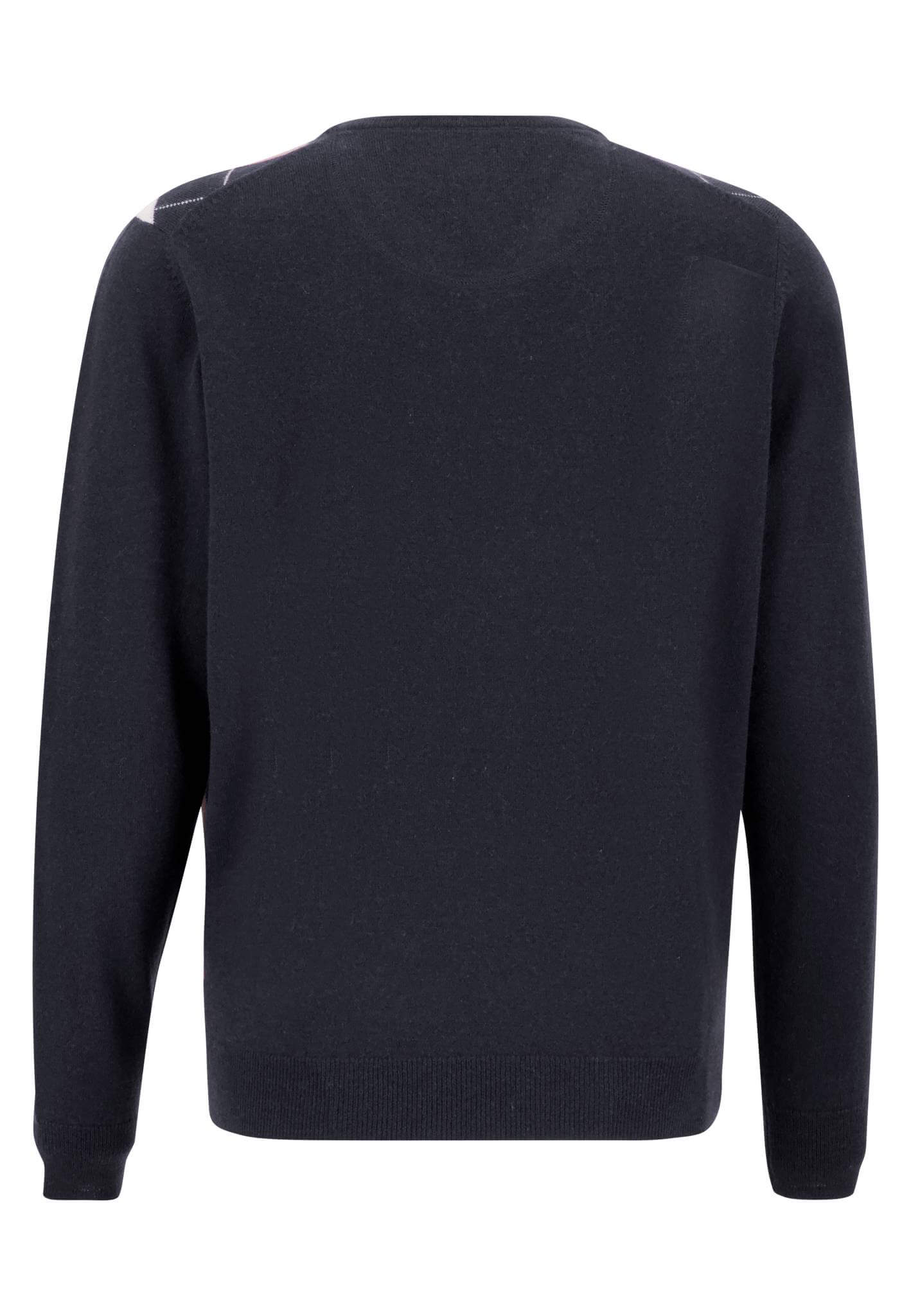 Fynch Hatton - Argyll V Neck Wool Pullover - Colour: Argyll