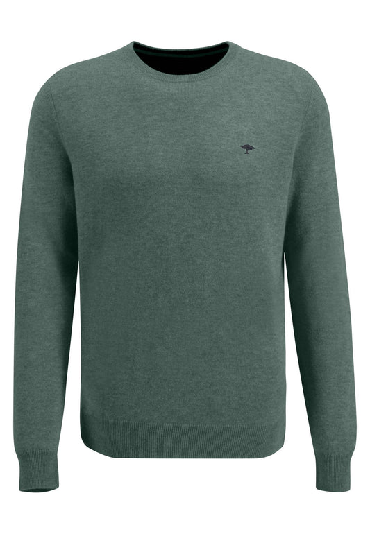 Fynch Hatton - Merino Cashmere Crew Neck Pullover - Colour: Sage