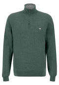 Fynch Hatton - 1/4 Zip Pullover | Merino Cashmere - Colour: Sage Green