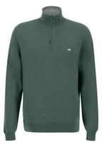 Fynch Hatton - 1/4 Zip Pullover | Merino Cashmere - Colour: Sage Green