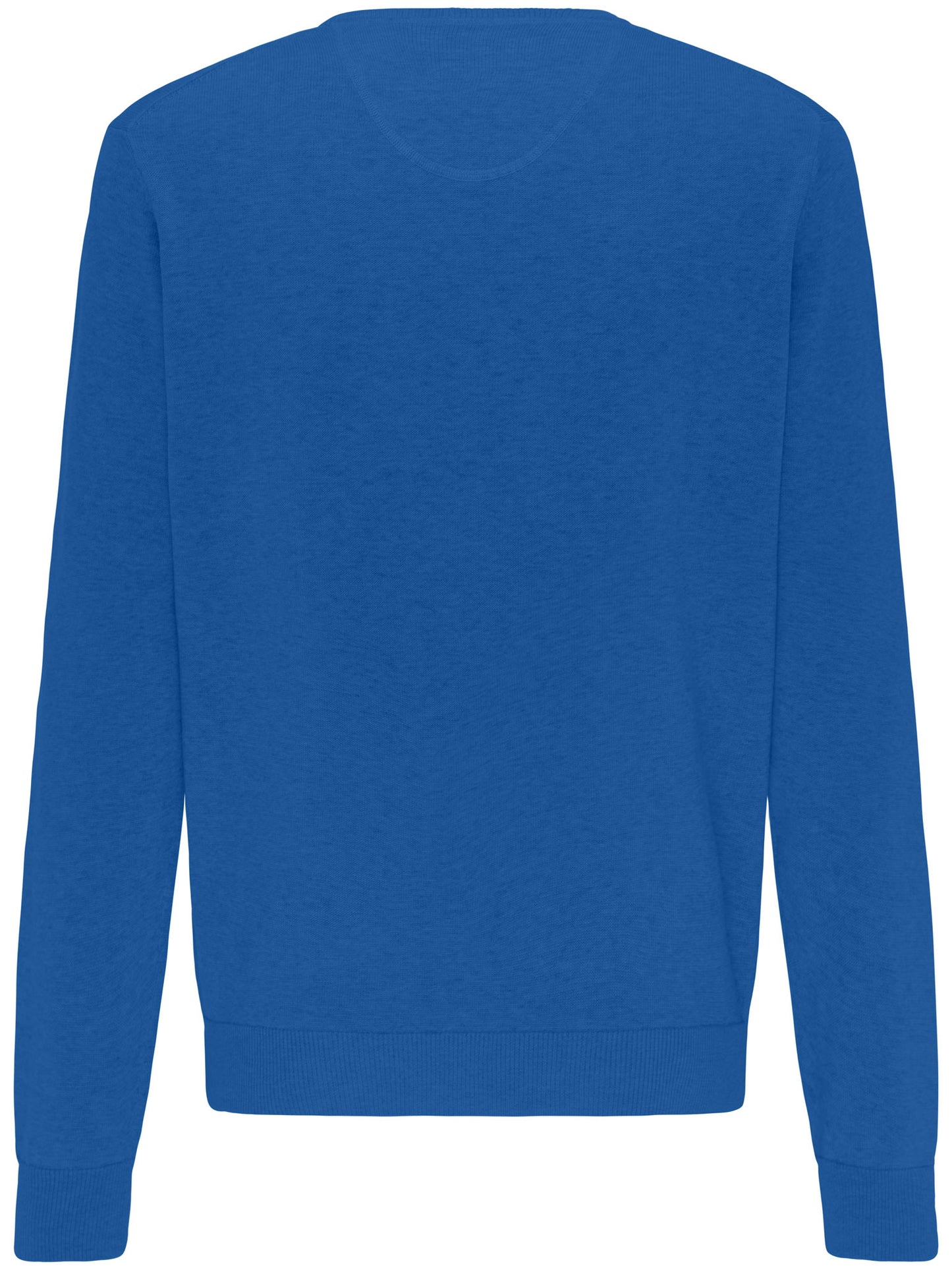 Fynch Hatton - V Neck Cotton Pullover - Colour: Azure