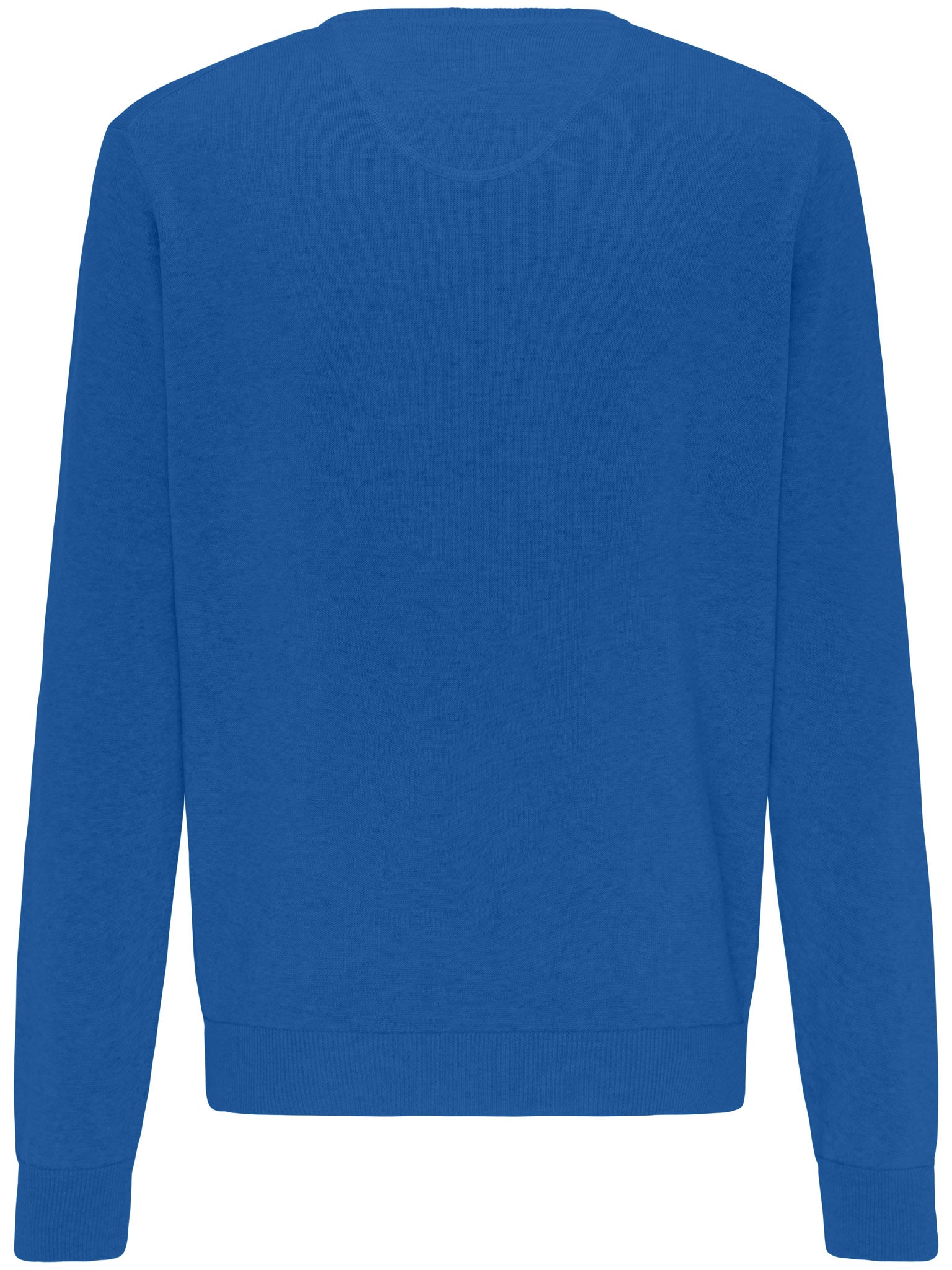 Fynch Hatton - V Neck Cotton Pullover - Colour: Azure