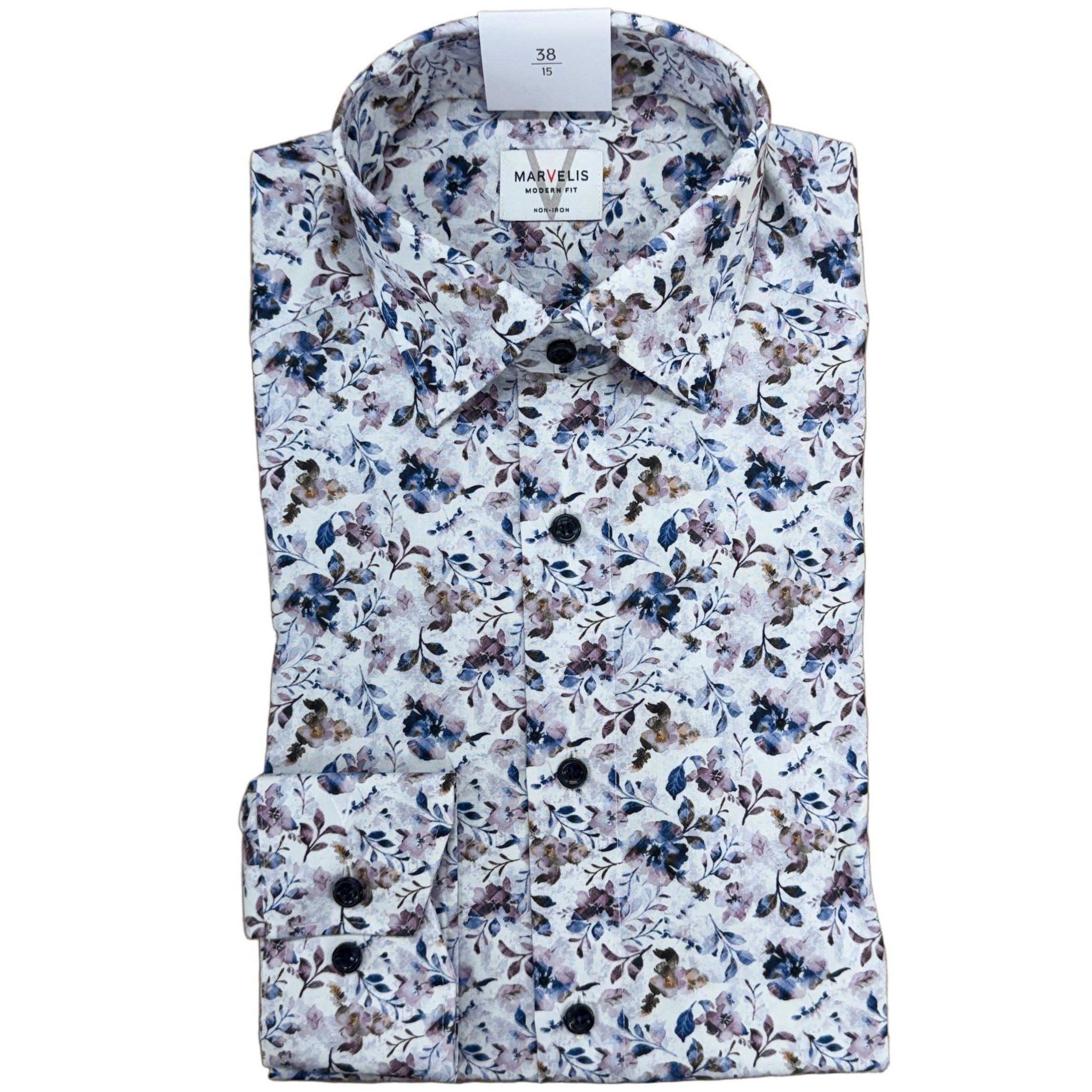 Modern Fit Floral Cotton Shirt