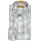 Gurteen Cumbria brushed cotton shirt in Green Check – front view