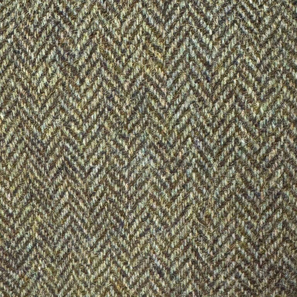 Magee Donegal Tweed Flat Cap in green herringbone, side view