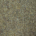 Magee Donegal Tweed Flat Cap in green herringbone, side view