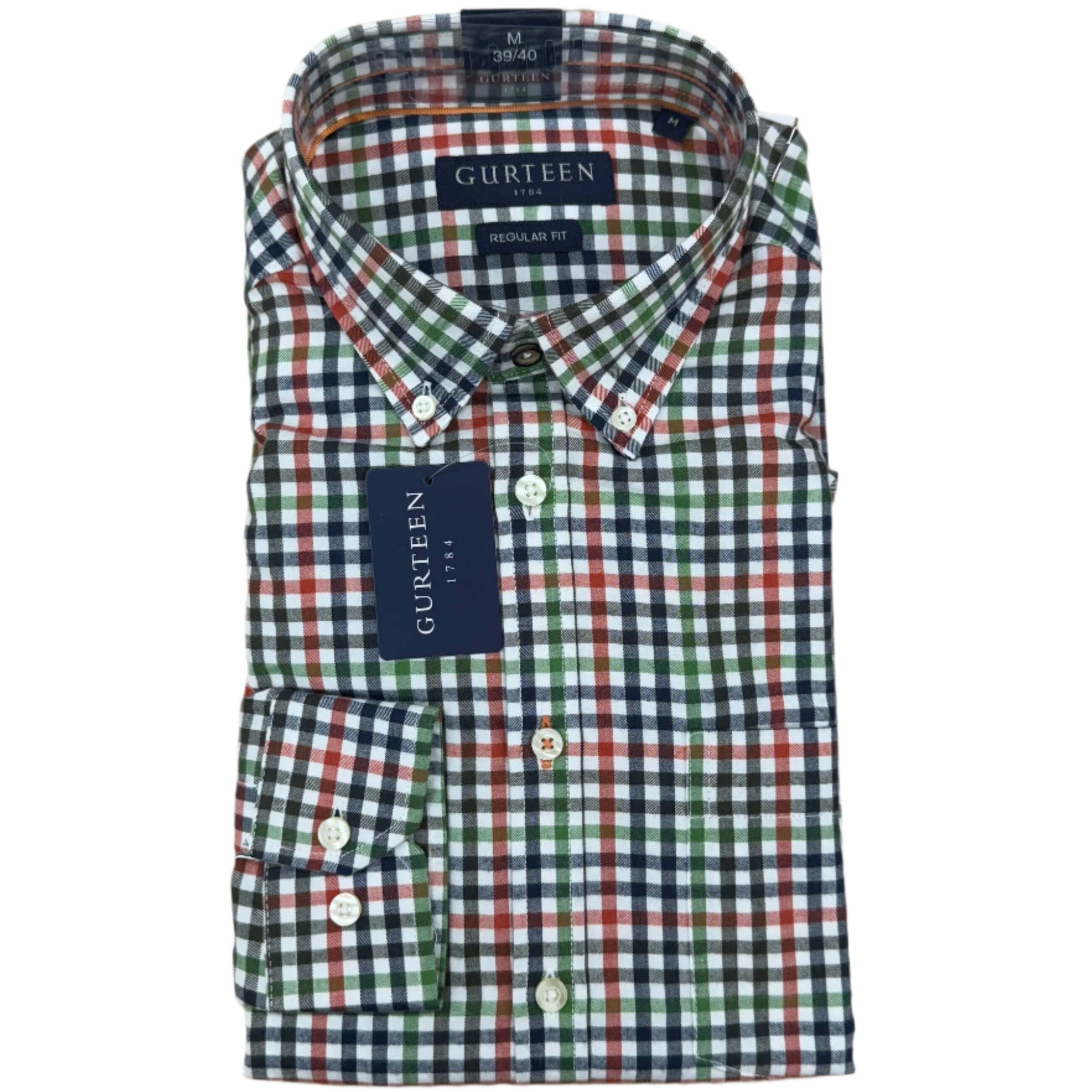 Gurteen - Warm Handle Tattersall Check Shirt - Colour: Emerald
