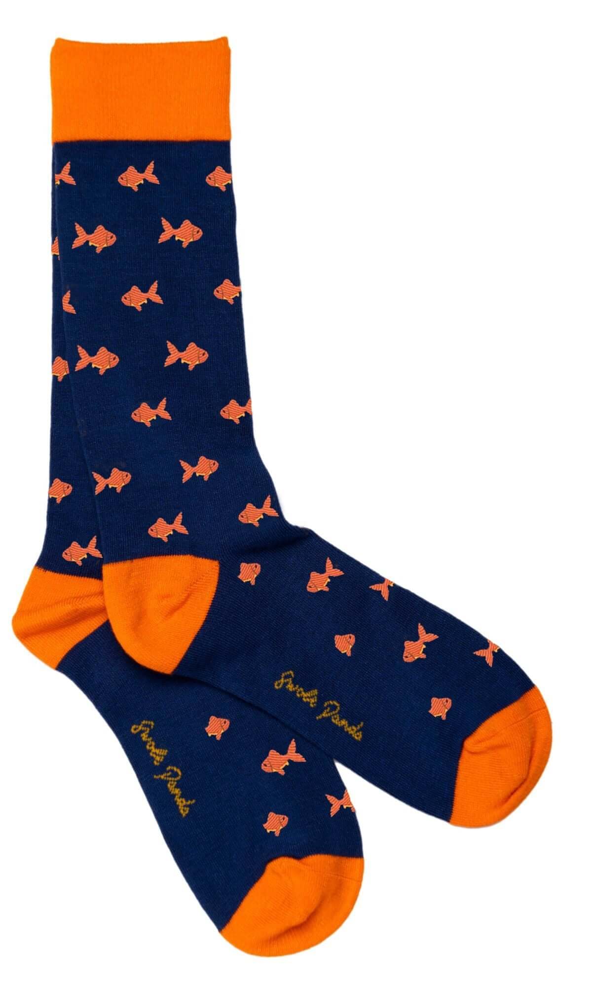 Swole Panda - Premium Eco-Friendly Bamboo Socks - Colour: Gold Fish